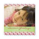 Amaryllis Stars :: Christmas Photo Magnet