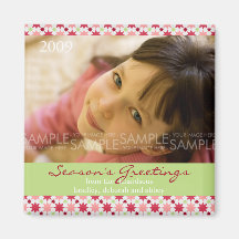 Amaryllis Stars :: Christmas Photo Magnet