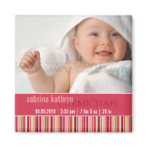 Amaryllis Stripes • Baby Announcement