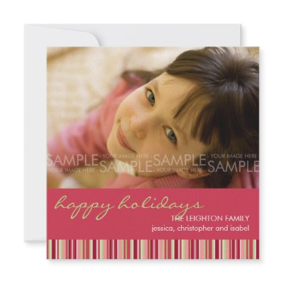 Amaryllis Stripes :: Christmas Photo Card / Invite by CSKidsOccasions