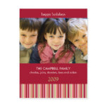 Amaryllis Stripes :: Christmas Photo Postcard