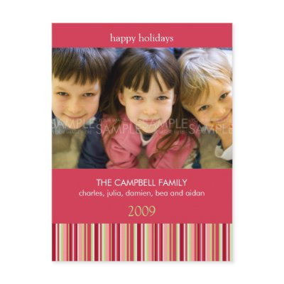 Amaryllis Stripes :: Christmas Photo Postcard by CSKidsOccasions