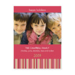 Amaryllis Stripes :: Christmas Photo Postcard
