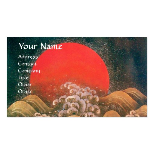 AMATERASU , SUN GODDESS ,red black brown Business Card