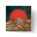 AMATERASU , SUN GODDESS ,red black brown Pin