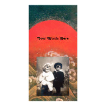 AMATERASU , SUN GODDESS ,red black brown Personalized Photo Card