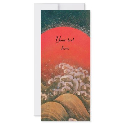 AMATERASU , SUN GODDESS ,red black brown Personalised Rack Card by bulgan_lumini