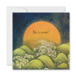 AMATERASU , SUN GODDESS ,yellow green black Personalized Invites