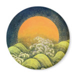 AMATERASU , SUN GODDESS , yellow green black Refrigerator Magnets