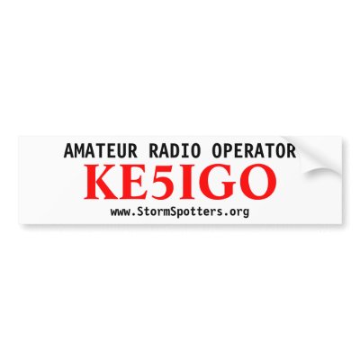 Amateur Radio Operator Bumper Sticker by cdhodgdon