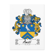 Amati Family Crest Postcards
