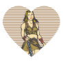 Amazing Amazon Women Heart Stickers