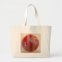 Amazing Beautiful Red Cricket Ball Canvas Bag