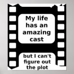 Amazing Cast Funny Poster Sign