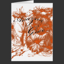 Amazing Grace Watercolor Swirl Burnt Orange Greeti cards