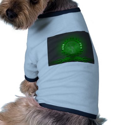 Amazing green design dog tee shirt by adamthechef
