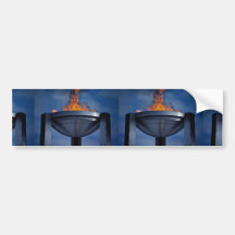 Amazing olympic flame bumper sticker