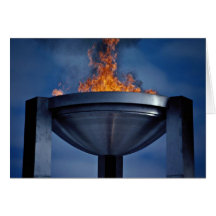 Amazing olympic flame greeting cards