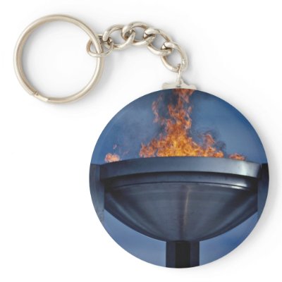 Amazing olympic flame keychain by inspirelove
