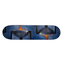 Amazing olympic flame skate deck