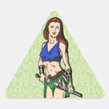 Amazon Women Myth Triangle Stickers