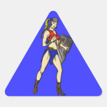 Amazon Women Soldiers Triangle Sticker