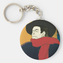 Ambassadeurs: Artistide Bruant by Toulouse Lautrec Key Chains