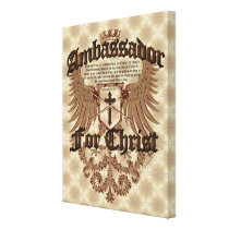 Ambassador For Christ, Corinthians Bible Verse Stretched Canvas Print