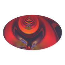 Amber Goddess – Orange and Gold Passion Oval Sticker