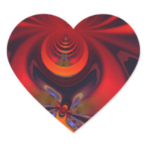 Amber Goddess – Orange and Gold Passion Heart Sticker