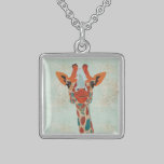Amber Peeking Giraffe Necklace necklaces