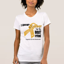 Amber Ribbon For My Best Friend - Appendix Cancer T Shirt