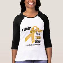 Amber Ribbon For My Twin Sister - Appendix Cancer T-shirt
