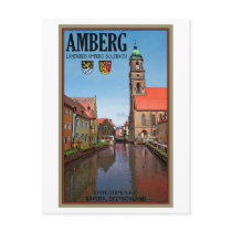 Amberg - Vils River Postcard
