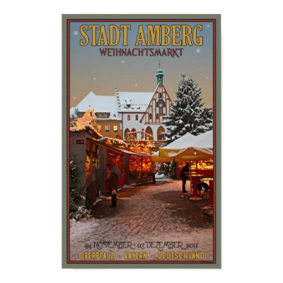Amberg Weihnachtsmarkt Posters by AdventureTravelArt