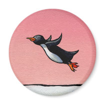 Ambitious flying penguin fun art Eternal Optimist