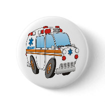 Ambulance Pinback Button