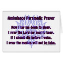 Ambulance Paramedic Prayer cards