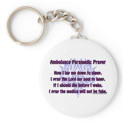 Ambulance Paramedic Prayer Keychains by RealSlogans
