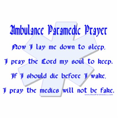 Ambulance Paramedic Prayer Photo Cut Outs by RealSlogans
