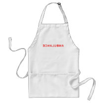 Ambulance Text Backwards EMT Paramedic Apron