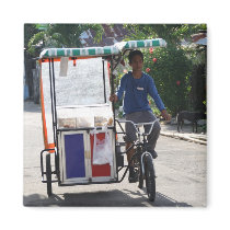 Ambulant bakery shop refrigerator magnets
