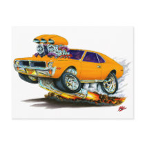AMC Javelin Orange Car Post Card