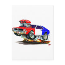 AMC Javelin RedWhiteBlue Car Postcard