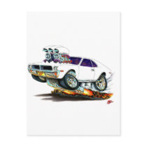 AMC Javelin White Car Post Cards