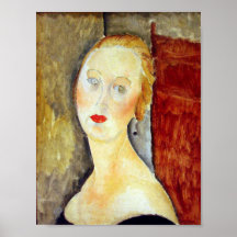 Amedeo Modigliani - portrait de Germaine Survage Print