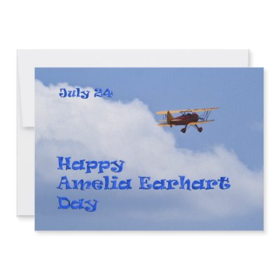 Amelia Earhart Day Party Invite July 24 by Everydays_A_Holiday
