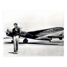 Amelia Earhart Post Card