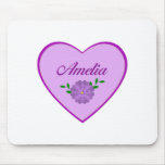 Amelia (purple heart) mouse mat