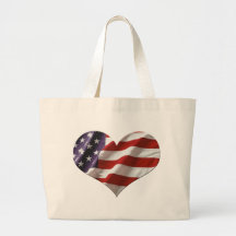 Amercan Heart Flag Bag